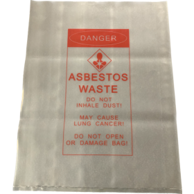 PRINTED ASBESTOS BAG 600mm x 450mm x 200um 25PK