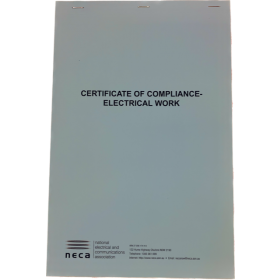 Certificate Of Compliance Electrical Work Book - NECA CCEW